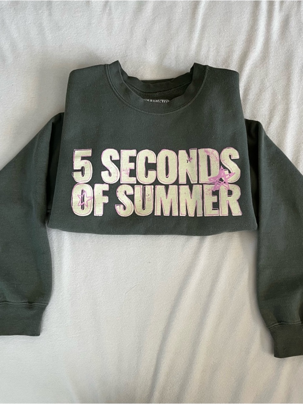 5 Seconds Of Summer 2023 Concert Edition Sweatshirt with Pink Accent Logo